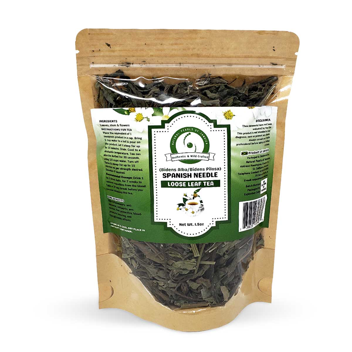 jamaican spanish needle loose leaf dried herbal leaves