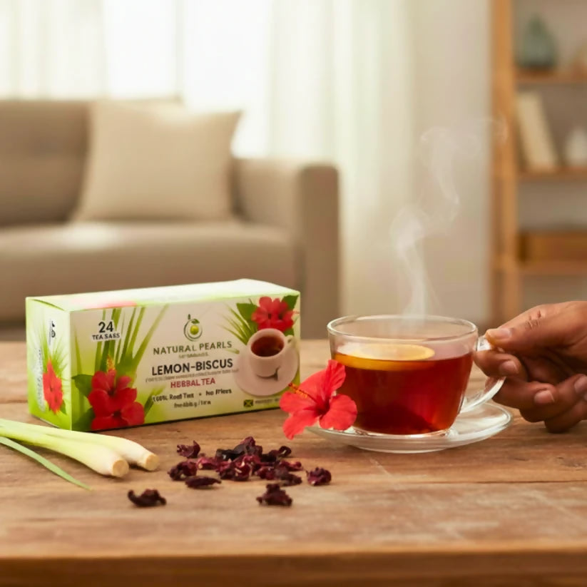 jamaican lemon-biscus teabags healthy tea