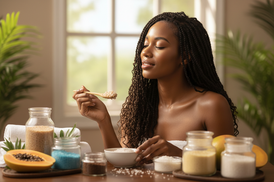 Natural Lavender Body Scrub: Handcrafted Caribbean Exfoliator