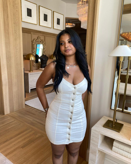 Telsa White Denim Dress