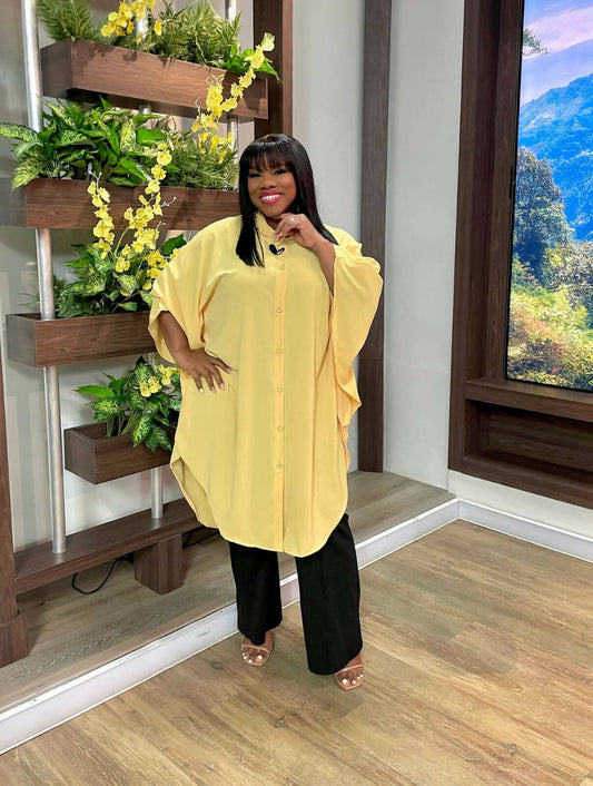 Kokobella Batwing Button Down Shirt Dress