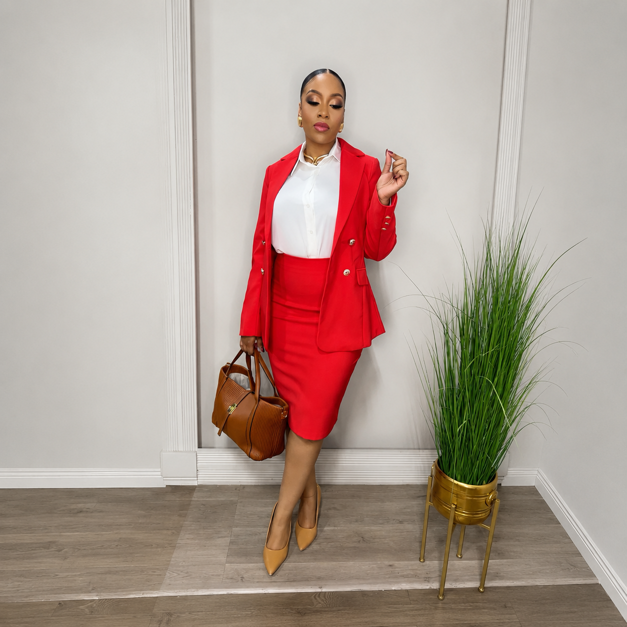 Camille Scarlet Blazer