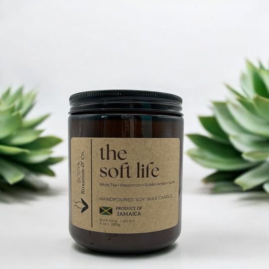 The Soft Life Wooden Wick Soy Candle