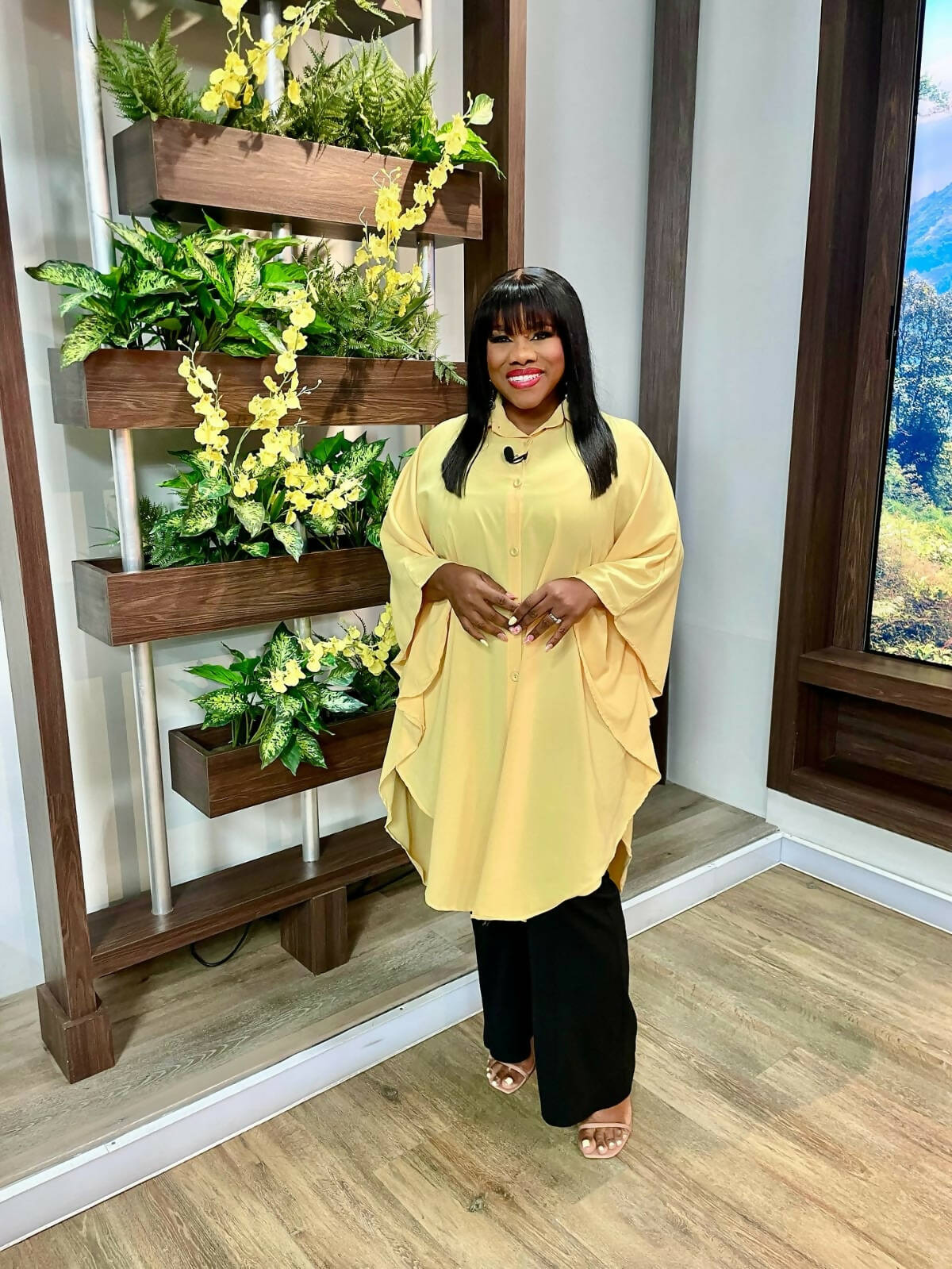 Kokobella Batwing Button Down Shirt Dress