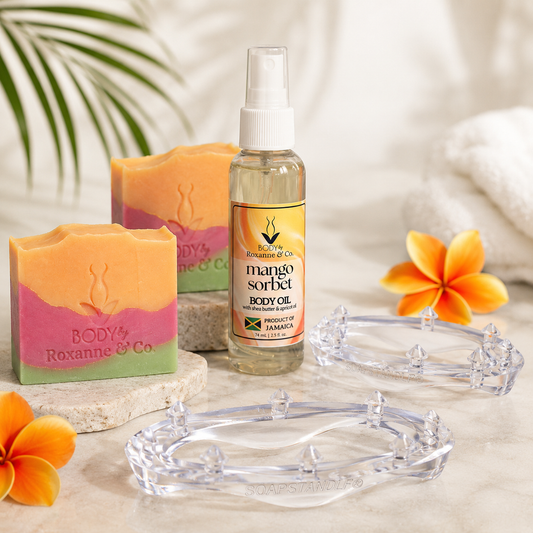 His & Hers — Bar Soap, Soap Standle & Body Oil Set