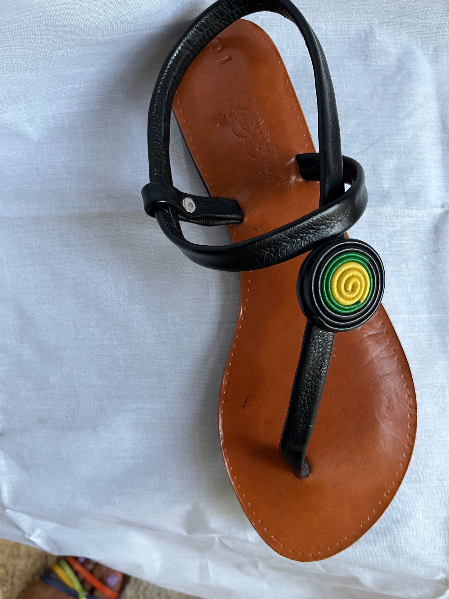 Sling Baby Sandal (Flat Strap) with Round-Base Embellishment