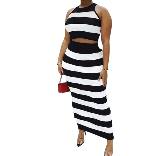 Josh Stripe Skirt Set