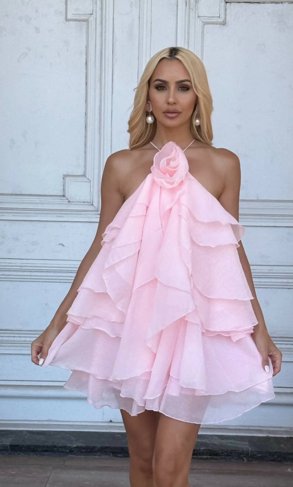 Daffy Ruffle Mini Dress