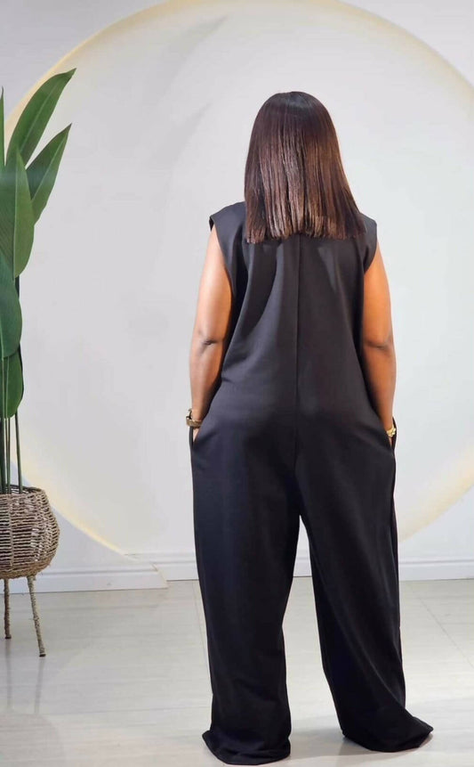 Kokobella Cap Sleeve Side Stripe Jumpsuit