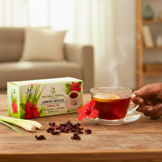 jamaican lemon-biscus teabags natural herbal tea