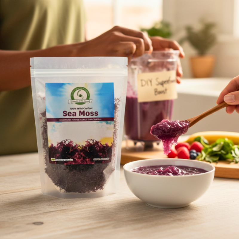 Purple Dehydrated Sea moss (Thick) 4 oz