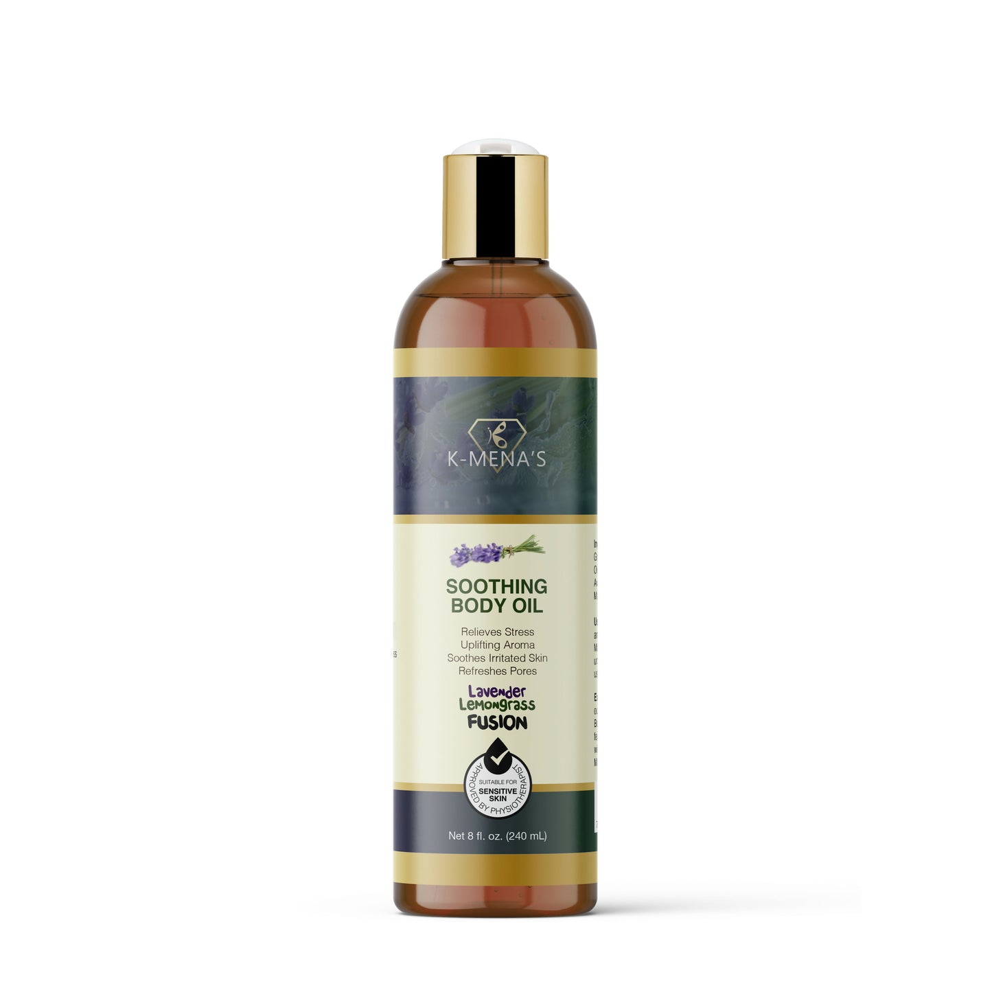 K-mena’s Soothing Body Oil – Lavender & Lemongrass Fusion