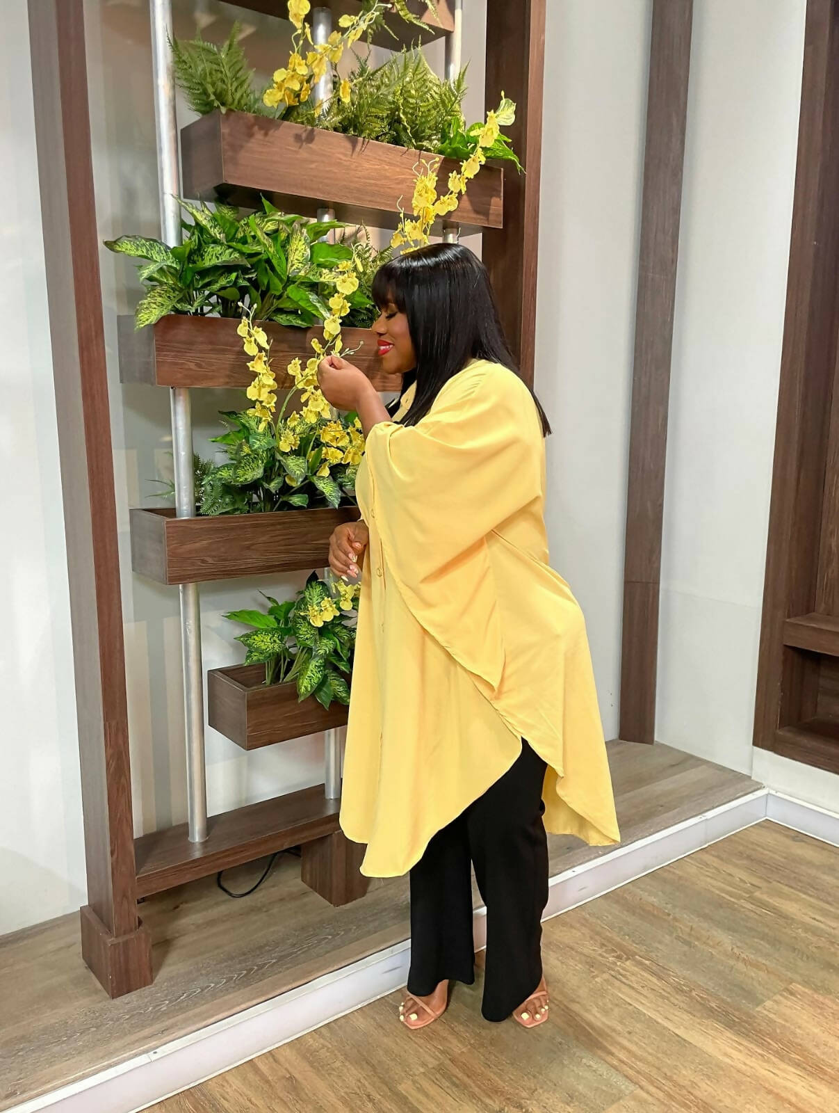 Kokobella Batwing Button Down Shirt Dress