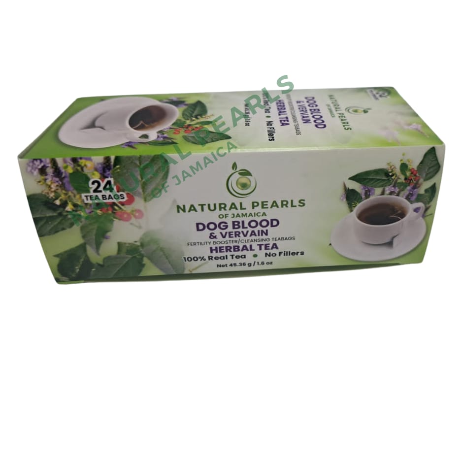 jamaican dog blood & blue vervain teabags - 24 teabags dried herbal leaves