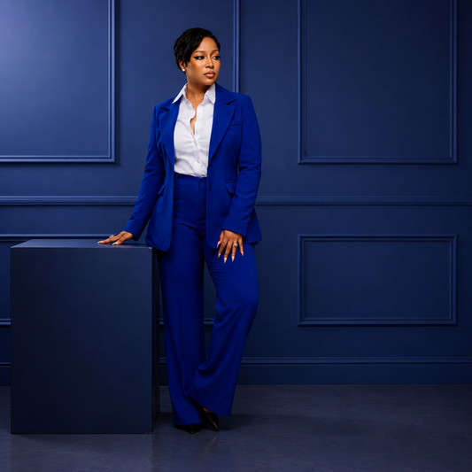 Imani - Cobalt Wide-Leg Pant Suit