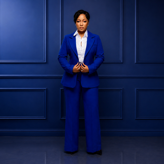 Imani - Cobalt Wide-Leg Pant Suit