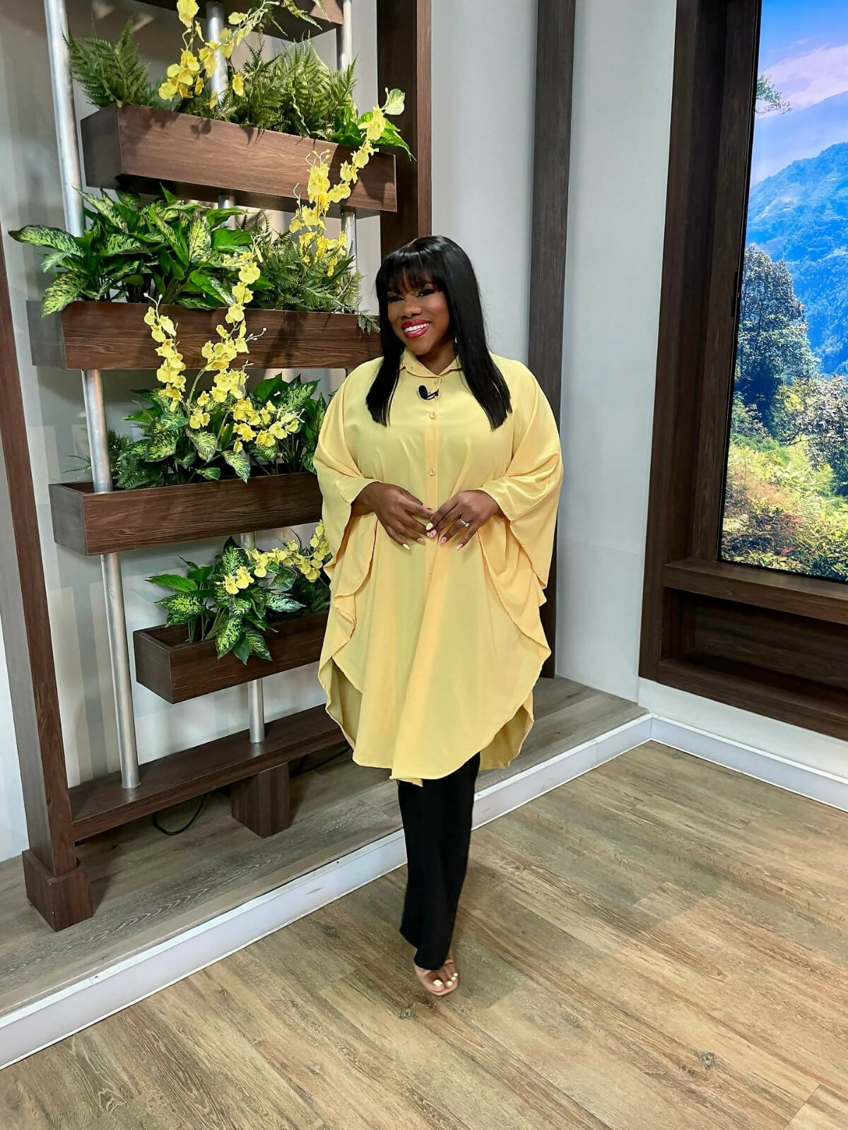 Kokobella Batwing Button Down Shirt Dress