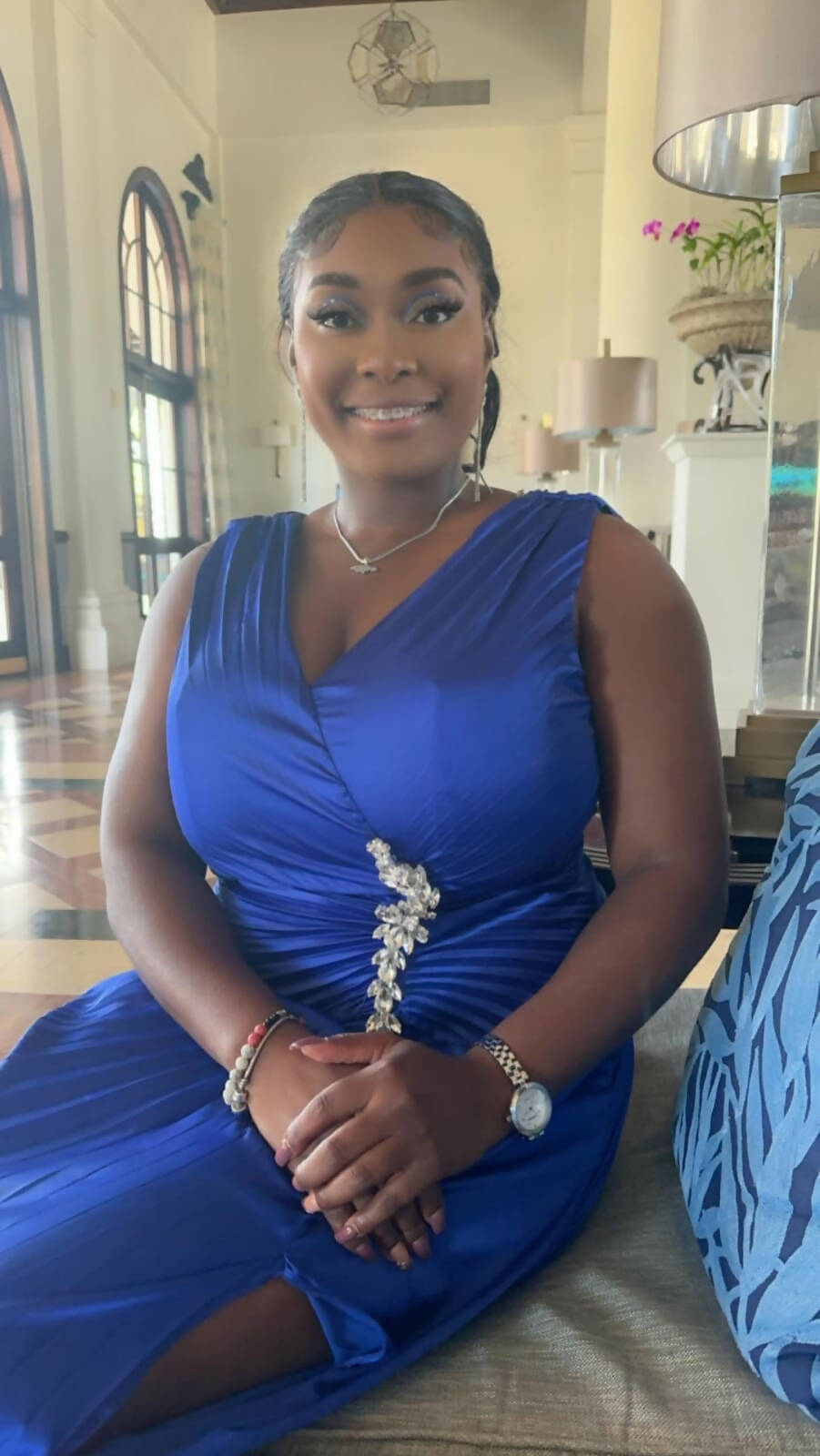 Kokobella Satin Steam Pleated Gown