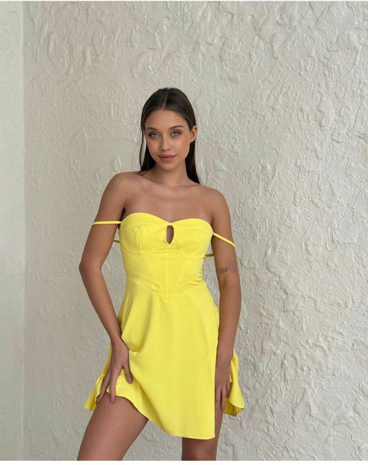 Sunny Peekaboo Spaghetti-Strap Dress