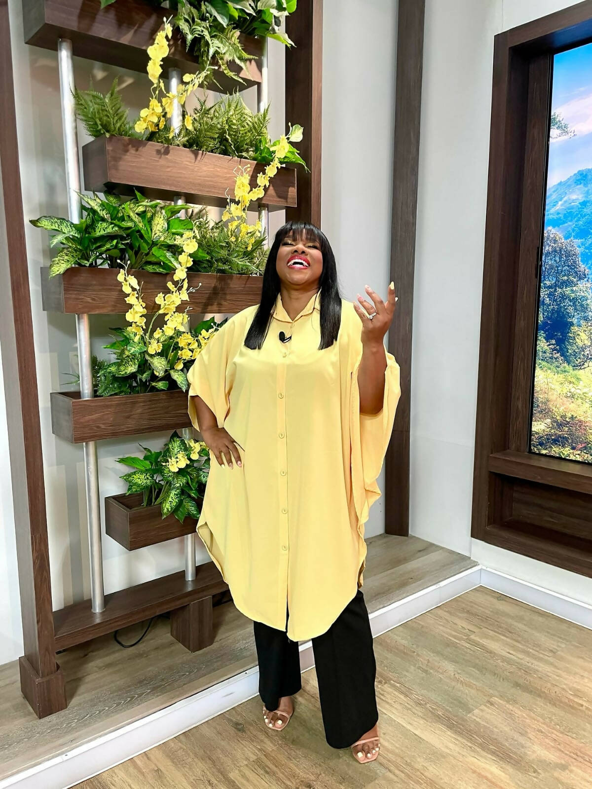 Kokobella Batwing Button Down Shirt Dress