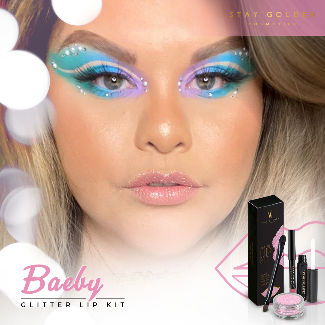 fb-feed, Baeby Glitter Lip Kit, Glitter lipstick, Glitter lip kit, Glitter lips, Lip glitter, Glittery lips, Stay Golden Cosmetics, Pink Glitter Lip Kit