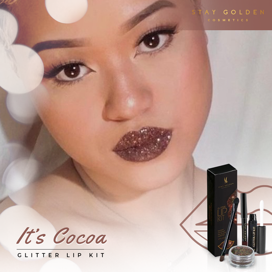 fb-feed, Its Cocoa Glitter Lip Kit, Glitter lipstick, Glitter lips, Lip glitter, Stay Golden Cosmetics