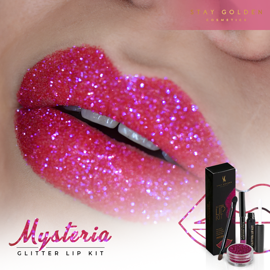 fb-feed, Mysteria Glitter Lip Kit, Glitter lipstick, Glitter lips, Lip glitter, Stay Golden Cosmetics, Pink Glitter Lip Kit